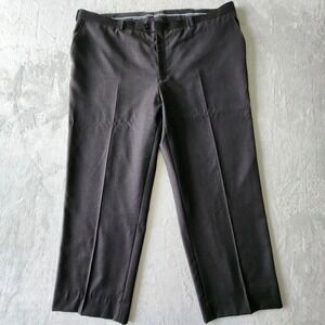 Andrew Fezza 100% Wool Dress Pants Mens 48W 29L Black Trousers Office Corporate